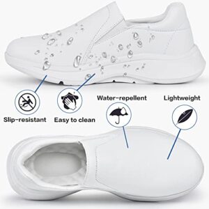 Sasuwa Nurse Shoes for Women Comfortable Slip Resistant Work Shoes White Nursing Shoes 8.5 (M) US