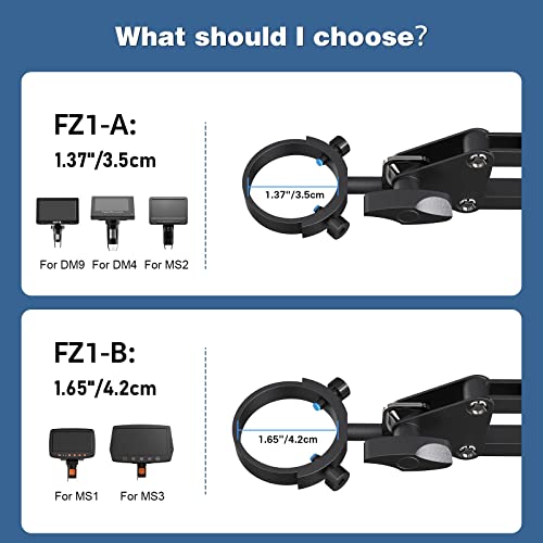 Hayve Microscope Arm Stand，Adjustable Metal Bracket with Clamp and Grommet Base，Coin Microscope Mount ，Compatible with Model DM4 DM9 MS2 MS1 MS3& Most 4.3'',7'' Digital Microscopes (1.65（for MS1,MS3)