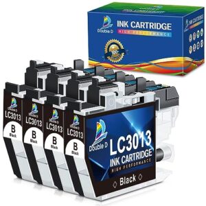 double d lc3013 black ink cartridge compatible replacement for brother lc3013 lc3011 black high yield for brother mfc-j491dw mfc-j895dw mfc-j690dw mfc-j497dw printer (4 black)