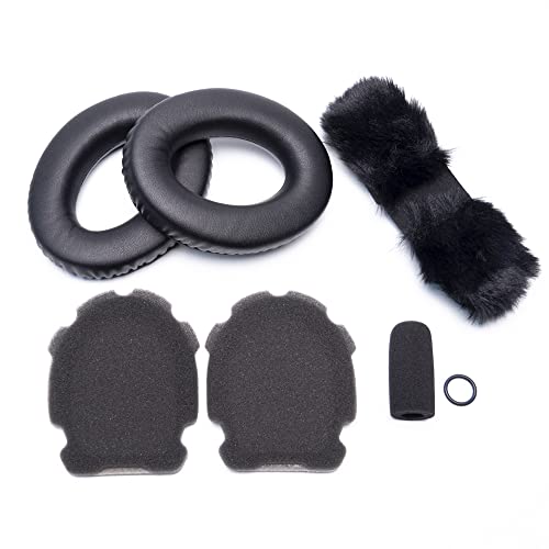 Voarmaks Renew Kit Ear Pads Cushion Mic Muff Windscreen Headband Pad Compatible with Bose A20 X A10 Aviation Headset Headphone