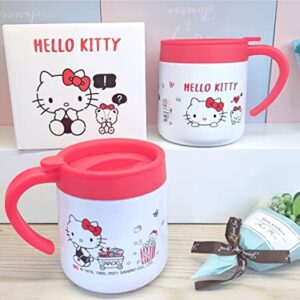 Everyday Delights Hello Kitty Stainless Steel Insulated Cup with Lid, 350ml