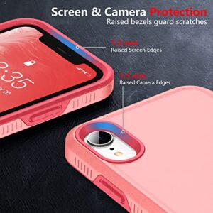 SPIDERCASE for iPhone XR Case, [10 FT Military Grade Drop Protection] [Non-Slip] [2 pcs Tempered Glass Screen Protector] Shockproof Airbag Cushion Protective Case for iPhone XR (Cherry Juice Pink)