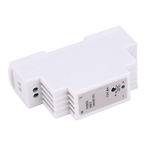 DIN Rail Switching Power Supply, 24V 0.63A 15W AC/DC Single Output Power Supply PWM for Control Cabinet Industrial Control Equipment DR-15-24