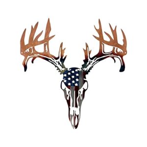 metal deer skull bow rack personalized the best gift for outdoor lovers deer skull ornament beautiful vintage antler holder for any interior design motif home decor collection housewarming gift (c)