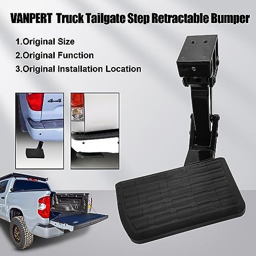 75309-01A Bed Step Compatible with Toyota Tundra 2014 2015 2016 2017 2018 2019 2020 2021 Bedstep Retractable Bumper Truck Tailgate Step Replace 75309-01A