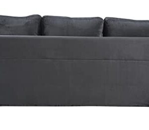 Modern Velvet Couch with 2 Pillow Plus A Classic Wooden Workbench