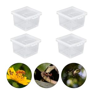 1Pc Reptile Terrarium, Tarantula Enclosure Reptile Tank Reptile Enclosure Critter Keeper Jumping Spider Enclosure Snail Habitat Reptile Terrarium Feeding Box for Reptiles