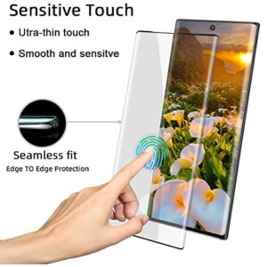 [2+2 Pack] Galaxy S23 Ultra Screen Protector with Camera Lens Protector,[9H Tempered Glass][Support Fingerprint Unlock ] [3D 3D HD Curved] for Samsung Galaxy S23 Ultra Screen Protector (6.8 Inch)