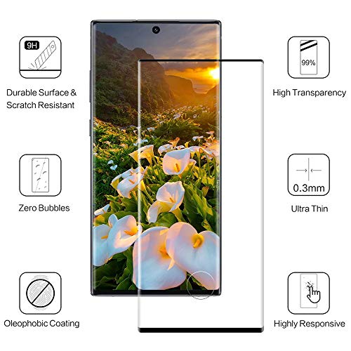 [2+2 Pack] Galaxy S23 Ultra Screen Protector with Camera Lens Protector,[9H Tempered Glass][Support Fingerprint Unlock ] [3D 3D HD Curved] for Samsung Galaxy S23 Ultra Screen Protector (6.8 Inch)