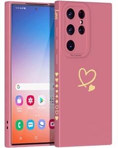 aicase for samsung galaxy s23 ultra heart case for women with full camera lens protection,silicone girly cute side soft slim shockproof protective cover for samsung galaxy s23 ultra 6.8" 2023_5