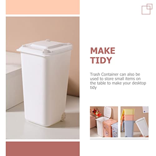 GANAZONO 4pcs Mini Pathway Trash Cans Toy Curbside Garbage Trash Bin Recycle Can Pen Holder Pencil Cup Desktop Organizer Garbage Truck