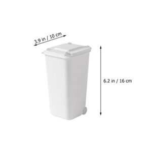 GANAZONO 4pcs Mini Pathway Trash Cans Toy Curbside Garbage Trash Bin Recycle Can Pen Holder Pencil Cup Desktop Organizer Garbage Truck