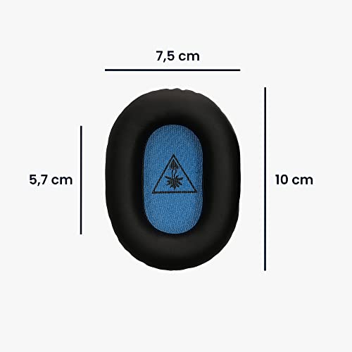 kwmobile Ear Pads Compatible with Turtle Beach Beach Recon 70 Earpads - 2X Replacement for Headphones - Black