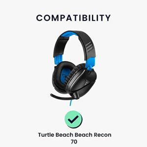 kwmobile Ear Pads Compatible with Turtle Beach Beach Recon 70 Earpads - 2X Replacement for Headphones - Black