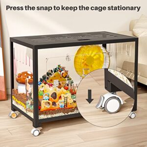 BUCATSTATE Universal Wheel & Stacking Accessories, Cage Accessories That Support Moving and Stacking, Only for Bucatstate Metal Cages (Black)