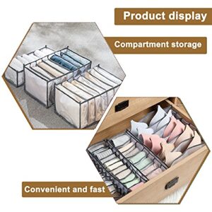 TUNKENCE Wardrobe Clothes Organizer Clothing Storage Drawer Organizer Divider Foldable for Storing T-shirt Pants Jeans, Socks, Underwear, Bras, Ties, Accessories