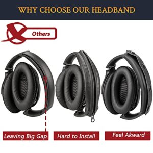 SOULWIT Replacement Headband Pad Kit for Bose QuietComfort 45 (QC45)/QuietComfort SE (QC SE) Headphones, Easy DIY Installation (Black)