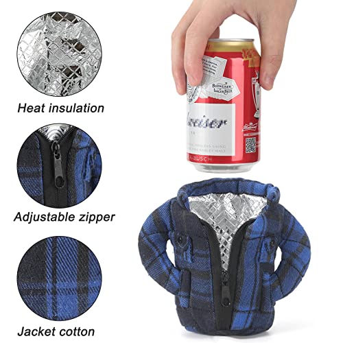 Beverage Jacket Can Cover Drink Insulated Coolers For 12oz Fun Gifts for Family and Fiends Blue