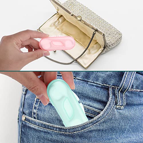 WLLHYF Dental Floss 4 PCS Travel Dental Floss Case Portable Case Refillable Dental Floss Picks Organizer 40 Picks Professional Toothpicks Sticks for Family Hotel Travel Women Men Teeth Cleaning