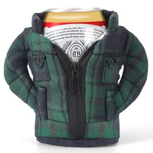beverage jacket can cover drink insulated coolers for 12oz fun gifts for family and fiends green