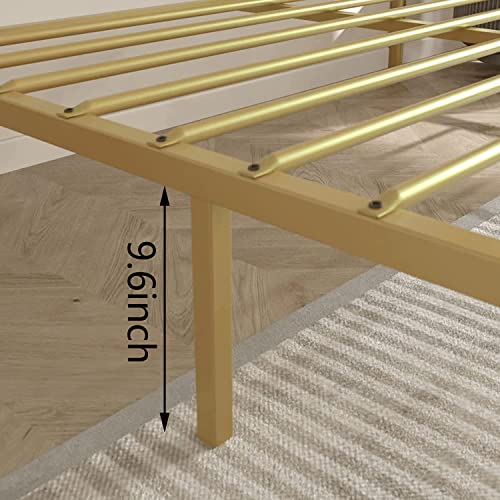 Alorksi Queen Bed Frames with Headboard, Upholstered Platform Bed Frame Queen Size, No Box Spring Needed/Noise Free/Heavy Duty Metal Slats/Easy Assembly