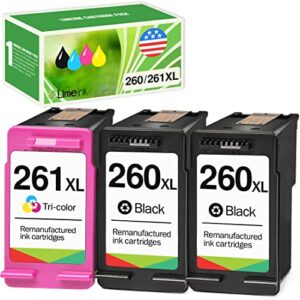limeink remanufactured ink cartridges replacement for canon 260 and 261 ink cartridges 260xl 261 xl for canon ts6420 ink cartridges for canon ts6400 ink cartridges pg-260 pixma ts5320 ts5300 (3pk)
