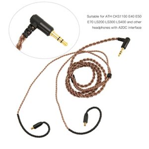 DAUERHAFT Earphone Replacement Upgrade Cable, Replacement Headphone Cable A2DC Interface Oxygen Free Copper Clear Prevent Stethoscope Effect for LS300 for CKR90