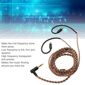 DAUERHAFT Earphone Replacement Upgrade Cable, Replacement Headphone Cable A2DC Interface Oxygen Free Copper Clear Prevent Stethoscope Effect for LS300 for CKR90