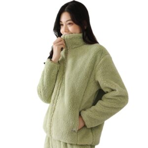 ZSQZJJ 珊瑚绒加厚家居服套装冬季女士法兰绒睡衣可外穿保暖大码两件套