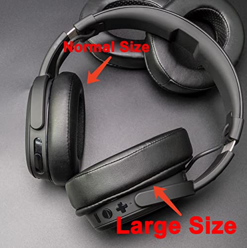 Voarmaks Super Large Ear Pads Extra Thick Foam Cushion Compatible with Skullcandy Crusher/Evo/Hesh 3 Headphone Comfortable Wearing Experience Cover Full Giant Ears Bass Booster (Velvet Ear Pads)