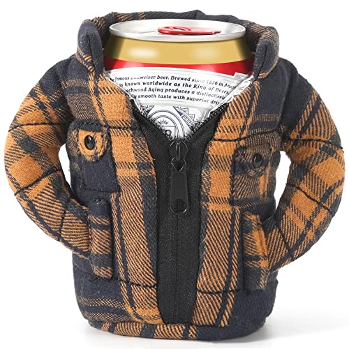 Beverage Jacket Can Cover Drink Insulated Coolers For 12oz Fun Gifts for Family and Fiends Yellow