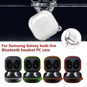 Compatible for Galaxy Buds Pro/Buds Live/Buds 2 Pro Case Clear, TPU Cover Transparent Protective CoverShockproof [Front LED Visible] for Galaxy Buds Pro/Buds Live/Buds 2 Pro Universal Case (Orange)