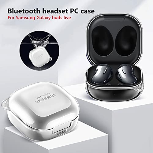 Compatible for Galaxy Buds Pro/Buds Live/Buds 2 Pro Case Clear, TPU Cover Transparent Protective CoverShockproof [Front LED Visible] for Galaxy Buds Pro/Buds Live/Buds 2 Pro Universal Case (Orange)