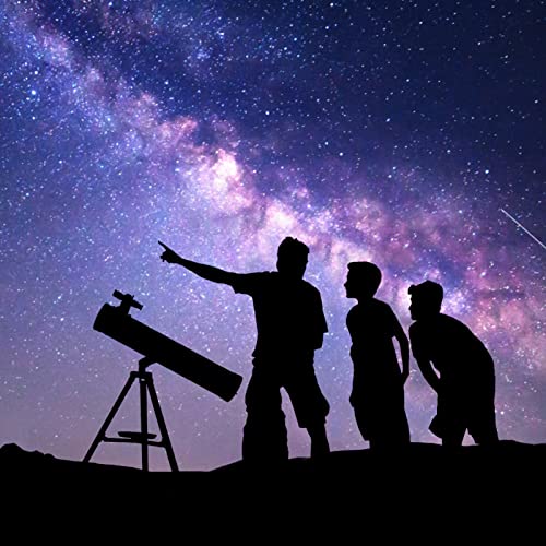 HSL Newtonian Telescope for Beginners,76mm Aperture 700mm Focal Length-Reflector Reflector Telescopes for Adults Kids Astronomy,Come with 3 Eyepieces,5X Barlow Lens,Moon Filter and Smartphone Adapter