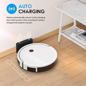 Robot Vacuum Cleaner, Automatic Self-Charging Robotic Vacuums with 3000Pa Max Suction,Floor Sweeper Cleaner Machine Works with App,Self Charging, HEPA Filter Good for Pet Hair, Hard Floors, Carpet