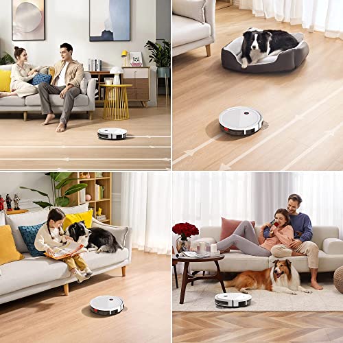 Robot Vacuum Cleaner, Automatic Self-Charging Robotic Vacuums with 3000Pa Max Suction,Floor Sweeper Cleaner Machine Works with App,Self Charging, HEPA Filter Good for Pet Hair, Hard Floors, Carpet