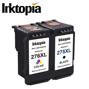 Inktopia Ink Cartridges Replacement for Canon 275XL 276XL 275 276 Combo Pack PG-275 XL CL-276 XL PG275 CL276 for Canon Pixma TR4720 TS3522 TS3520 TS3500 TR4722 TR4700 Printer (1 Black, 1 Color)