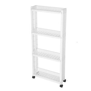 xwozydr kitchen storage rack for goods fridge side shelf removable with wheels bathroom organizer shelf gap holder (color : e, size : 40 * 32 * 13.8cm)