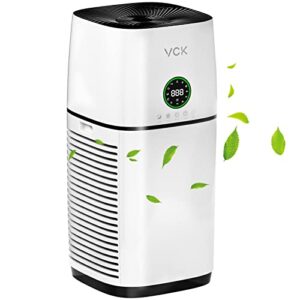 vck air purifier with h14 true hepa filter, pm2.5 monitor, and 1100 sq ft coverage - removes 99.997% of dust, smoke, pollen - ideal for allergies, pets, and large rooms