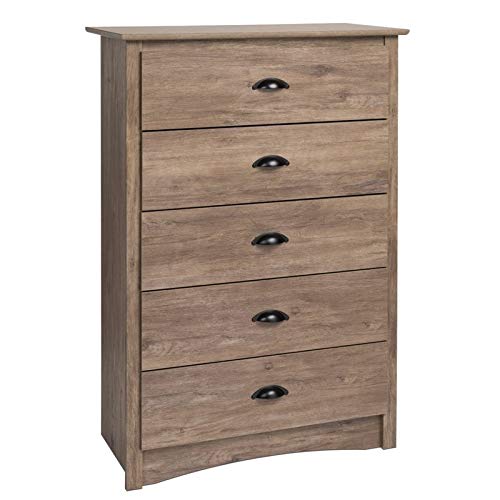 Prepac DDC-2354 Salt Spring 6-Drawer Tall Chest, Drifted Gray & Salt Spring 5-Drawer Chest, Drifted Gray