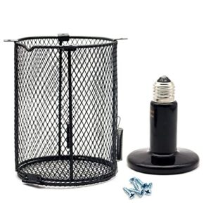 moduoduo reptile lampshade anti-scald heating lamp guard 100w 100w ceramic lamp & heater guard for l lizards spider scorpion protection