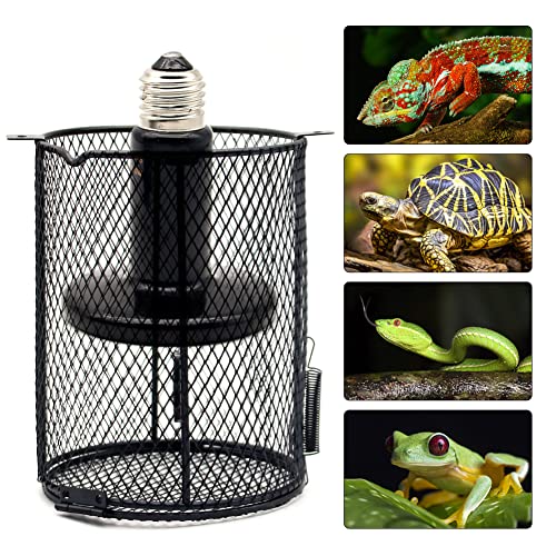 MODUODUO Reptile Lampshade Anti-Scald Heating Lamp Guard 100W 100W Ceramic Lamp & Heater Guard for L Lizards Spider Scorpion Protection