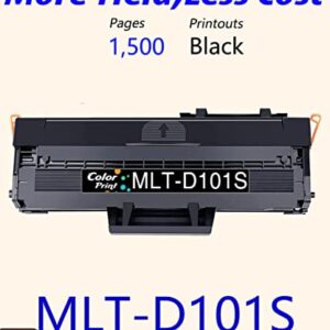 COLOR PRINT Compatible MLT-D101S Toner Cartridge Replacement for Samsung 101S MLTD101S D101S for ML-2166W ML-2160 ML-2165 SCX-3405W ML-2165W SCX-3405FW SCX-3400 SF-760P 3405FW Printer (1-Pack, Black)