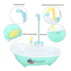 Zerodis Bathtub, Multifunctional Cute Electric Automatic Bathtub Bird Bathroom Toys Parakeet Shower Box Automatic Bathtub with Faucet