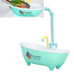 Zerodis Bathtub, Multifunctional Cute Electric Automatic Bathtub Bird Bathroom Toys Parakeet Shower Box Automatic Bathtub with Faucet