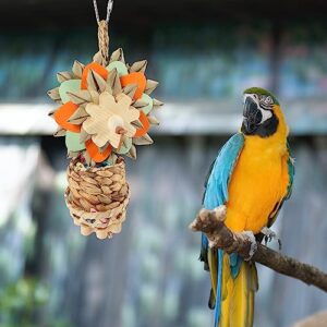 LUOZZY Bird Shredder Toys Foraging Hanging Toy Parrot Cage Chewing Toys for Small Medium Parrot Finch Conure Lovebirds (Hanging Basket)