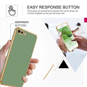 BENTOBEN iPhone 8 Plus Case, Phone Case iPhone 7 Plus, Slim Thin Shockproof Protection Kickstand Drop Protective Bumper Girls Women Boy Men iPhone 8 Plus/iPhone 7 Plus 5.5 Cover, Light Green Design