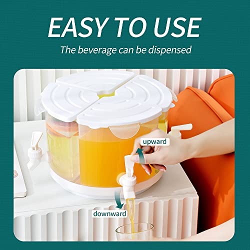 1.45 Gallons Beverage Dispenser with Spigot, Rotate 360° Removable Plastic Juice Dispenser, with Dust-Proof Lid & Large Capacity Removable Stand