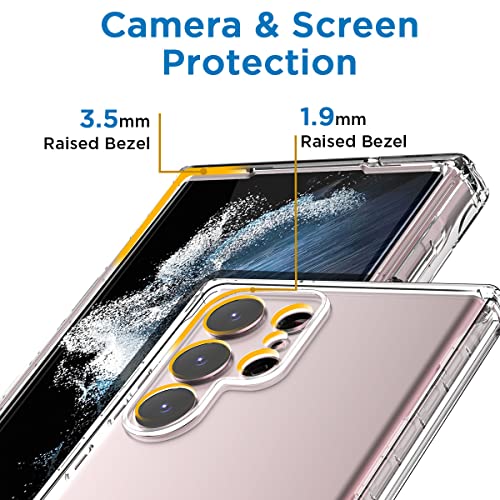 AICase for Samsung Galaxy S23 Ultra Case Clear Full Body Rugged [Never Yellowing] [Military Grade Anti-Drop] Bumper Silicone Heavy Duty Protection Shockproof Cover for Samsung S23 Ultra Case 6.8"