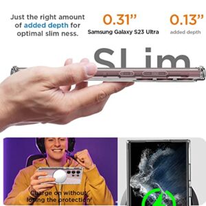 AICase for Samsung Galaxy S23 Ultra Case Clear Full Body Rugged [Never Yellowing] [Military Grade Anti-Drop] Bumper Silicone Heavy Duty Protection Shockproof Cover for Samsung S23 Ultra Case 6.8"